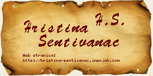Hristina Sentivanac vizit kartica